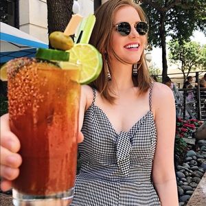 B&W Plaid Spaghetti Strap Jumper | Size Medium | Forever 21